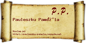 Pauleszku Paméla névjegykártya